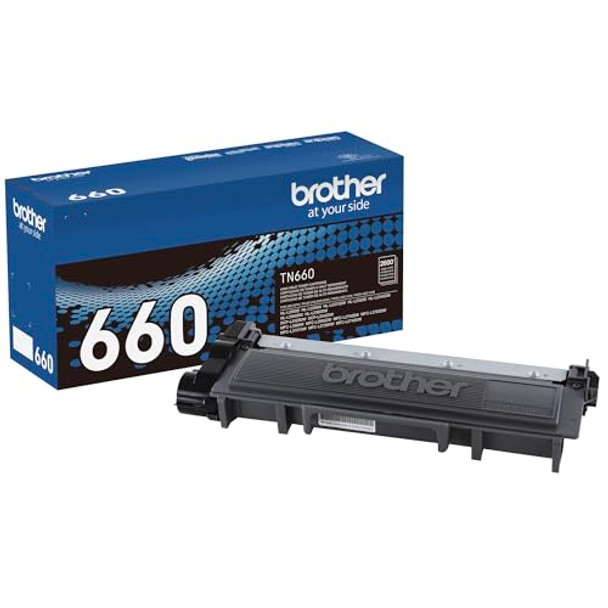 Brother Genuine High Yield Toner Cartridge, TN660, Replacement Black Toner New Brother Genuine High Yield Toner Cartridge, TN660, Replacement Black Toner New