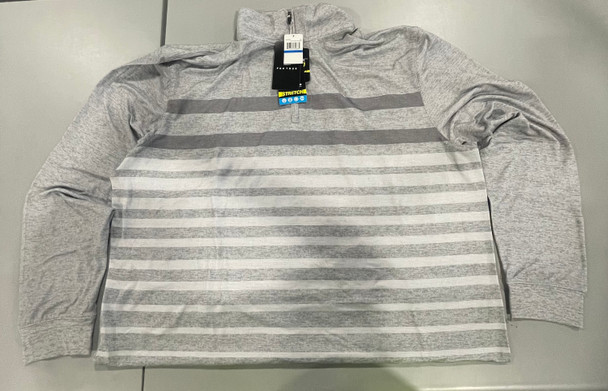 PGA TOUR MOTIONFLUX 360 QUARTER ZIP LONG SLEEVE - SIZE XL - LIGHT GRAY HEATHER New