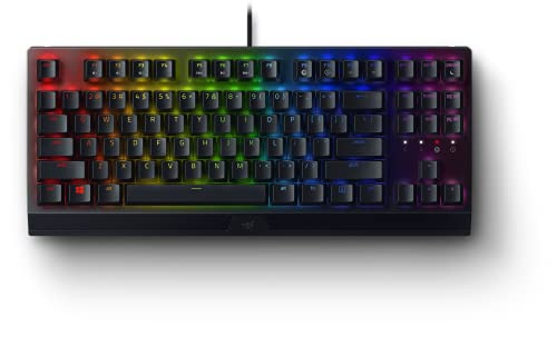 RAZER BLACKWIDOW V3 TKL GAMING KEYBOARD: YELLOW MECHANICAL SWITCHES - BLACK