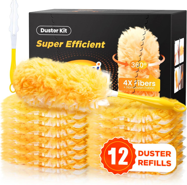 Rekopi Super Efficient Duster Refills for Swiffer Duster, REKOPI SE-01 - Orange New