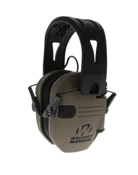 Walker's TACTI-Grip Series Razor Electronic Muffs Flat Dark Earth - FDE