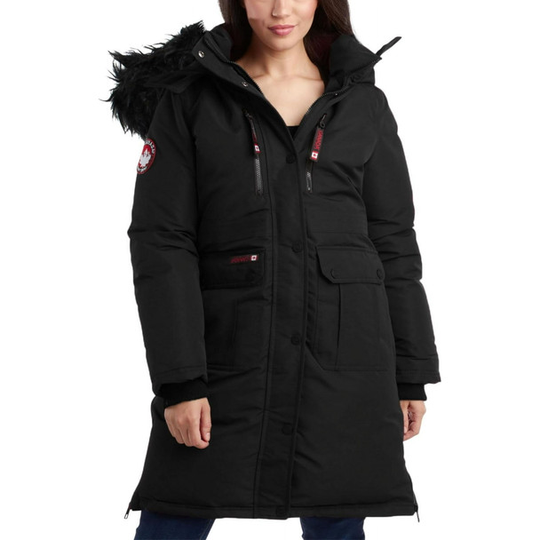 CANADA WEATHER GEAR WOMEN'S WINTER COAT LONG SIZE:  X-LARGE - BLACK