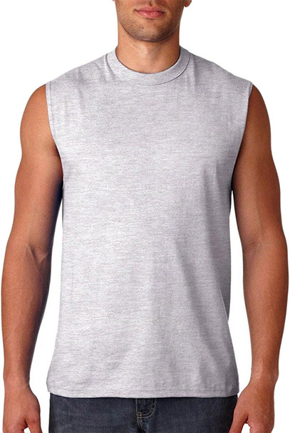 29SR Jerzees Men's Sleeveless Shooter T-Shirt Ash Gray S