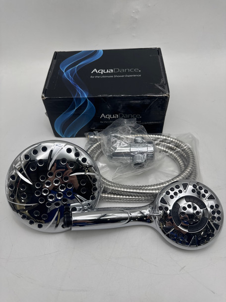 AQUADANCE HIGH PRESSURE 6-INCH / 6-SETTING PREMIUM RAIN SHOWER HEAD - SILVER