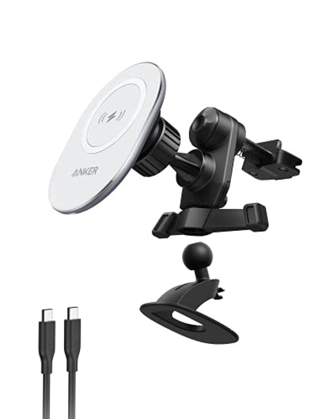 ANKER CAR MOUNT CHARGER POWERWAVE MAGNETIC CHARGING MOUNT A2931 - BLACK/WHITE