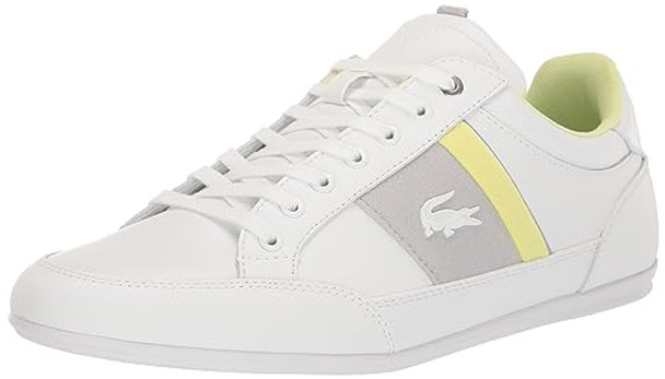 746CMA00052L6 LACOSTE MEN'S CHAYMON SNEAKER WHITE/LIGHT GREEN SIZE 10