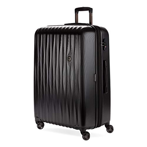 SWISSGEAR 7272 ENERGIE EXPANDABLE HARDSIDE LUGGAGE SPINNER WHEELS - BLACK New