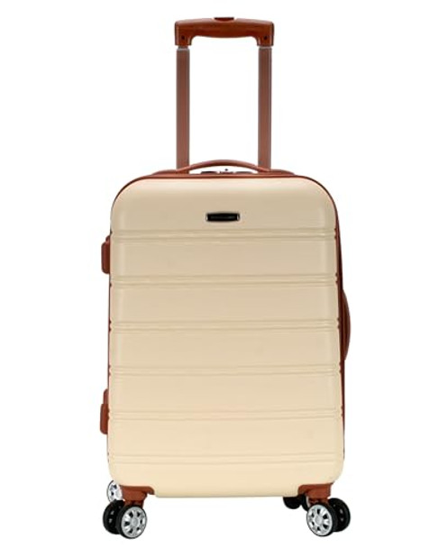 ROCKLAND MELBOURNE HARDSIDE EXPANDABLE CARRY-ON 20" - WHITE New