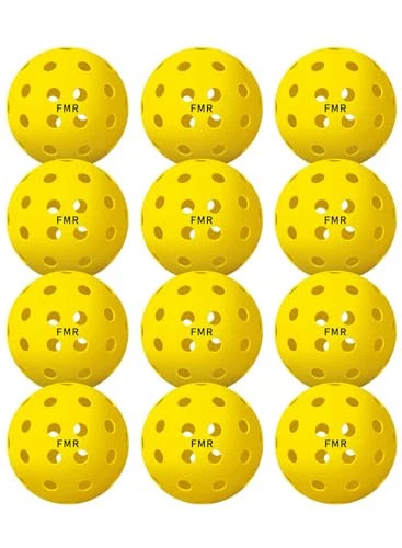 FEEL MY RHYTHM X40 OUTDOOR PICKLEBALL BALLS, 12-COUNT - YELLOW