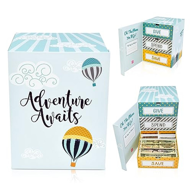 TPB-MONEYDECOR - THREE DRAWERS FOR BILLS AND COINS - ADVENTURE AWAITS TPB-MONEYDECOR - THREE DRAWERS FOR BILLS AND COINS - ADVENTURE AWAITS