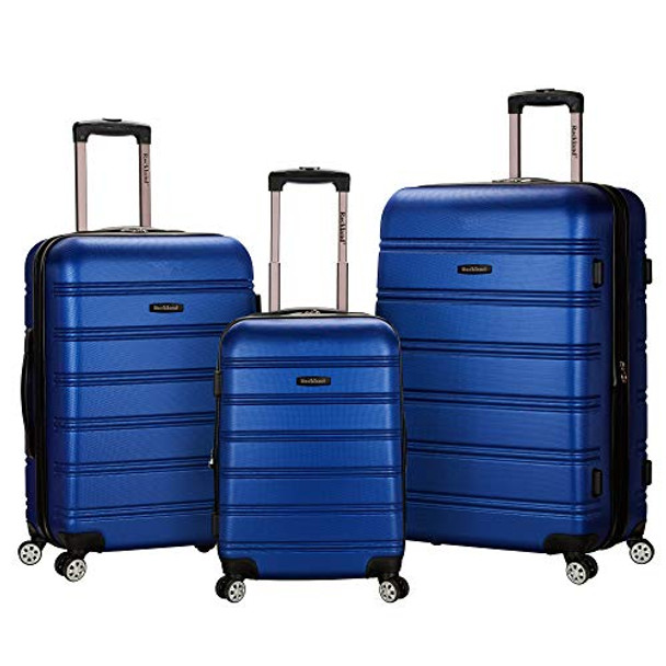 Rockland Melbourne Hardside Expandable Luggage with Spinner Wheels, Blue New