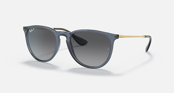 RAY-BAN RB4171 ERIKA SIZE 54/18MM - POLISHED TRANSPARENT BLUE/ GRAY