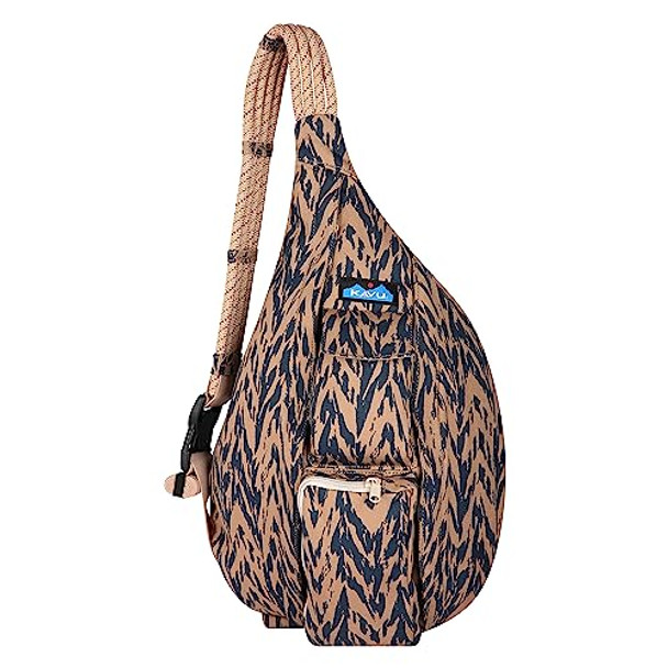 KAVU ORIGINAL ROPE BAG SLING PACK WITH ADJUSTABLE ROPE CHEVRON SHORE New