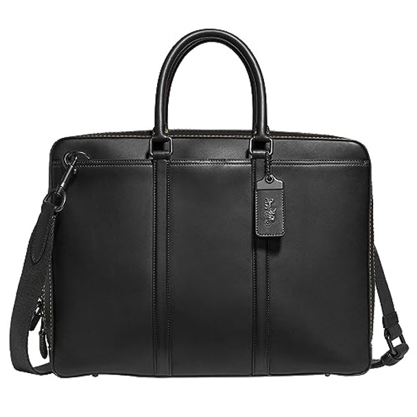 Coach Men's Metropolitan Slim Brief Black New Coach Men's Metropolitan Slim Brief Black New