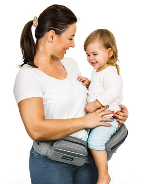 FLEEROSE CPC-CERTIFIED HIP SEAT BABY CARRIER JP0981 - GRAY