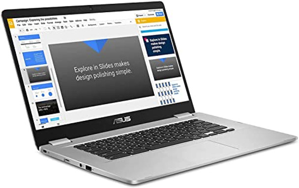 ASUS Chromebook 15.6" FHD N3350 4GB 64GB Chrome OS C523NA-IH44F - Silver