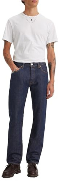 LEVI'S MEN'S 501 ORIGINAL FIT JEANS SIZE 28W X 32L RINSE New