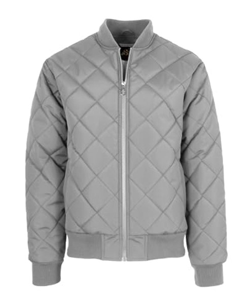 Galaxy by Harvic Men's Heavyweight Dimond Quilted Bomber Jacket Varsity Coat New