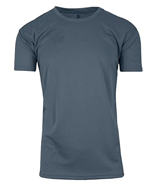 GALAXY BY HARVIC 2XL MEN'S PERFORMANCE MOISTURE WICKING ACTIVE SHORT SLEEVE New