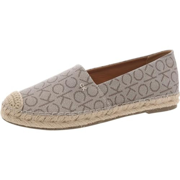CALVIN KLEIN WOMEN'S POPULAR BALLET FLAT - SIZE: WOMEN 9 - TAUPE LOGO