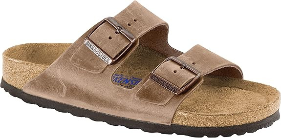 BIRKENSTOCK MEN'S ARIZONA SOFT FOOTBED SANDALS - SIZE: MEN 6 - TOBACCO BROWN