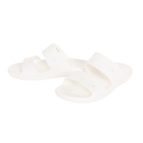CROCS CLASSIC SLIDE SANDALS UNISEX TWO-STRAP CASUAL SIZE MEN 12 WHITE New