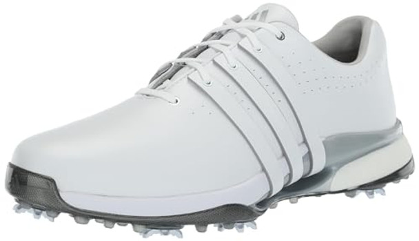 Adidas Men's Tour360 24 Golf Shoe White/Silver Metallic Size 10.5 New