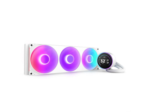 NZXT KRAKEN ELITE RGB 420MM WHITE AIO LIQUID COOLER WITH IPS LCD & RGB CORE