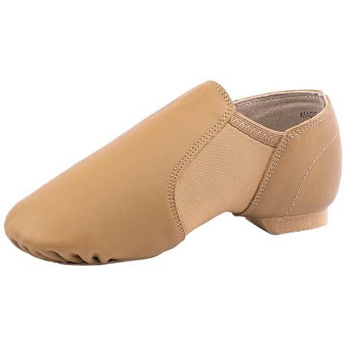 Linodes Leather Jazz Shoe Slip On (W 5 Big Kid) Brown