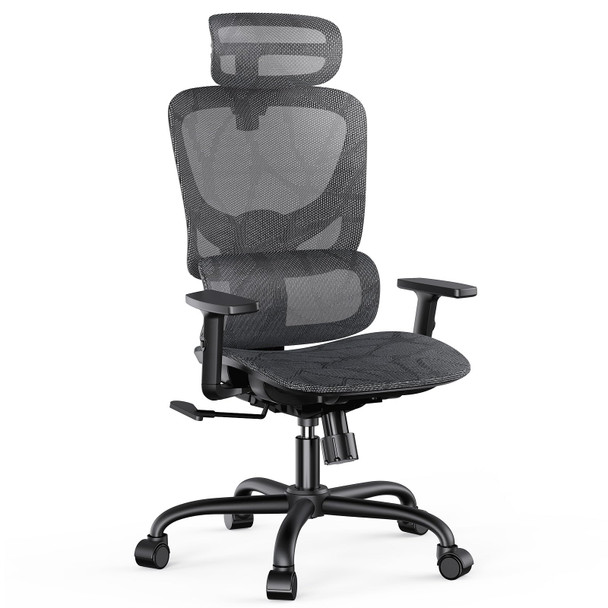 NOBLEWELL ERGONOMIC HIGH BACK MESH CHAIR компьютерным офисом NWOC6 - BLACK/GRAY