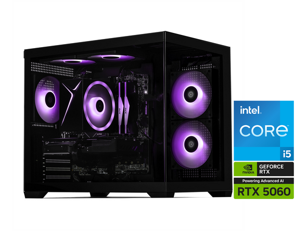 STORMCRAFT Gaming PC SIRIUS Intel Core i5-14400F NVIDIA GeForce RTX 5060  – AI