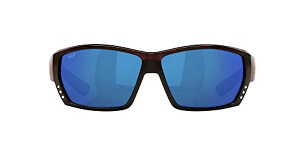 COSTA DEL MAR TUNA ALLEY RECTANGULAR SUNGLASSES Tortoise/Gray Blue Mirror