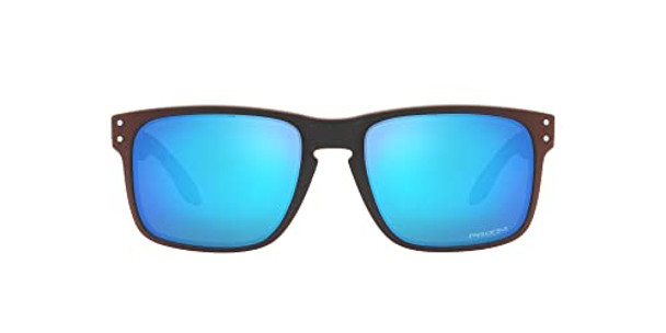 OAKLEY MEN'S OO9102 HOLBROOK SQUARE SUNGLASSES FRAME:MATTE BLACK/RED COLORSHIFT