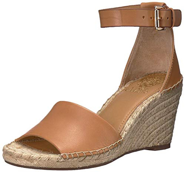 VINCE CAMUTO WOMEN'S LEERA ESPADRILLE WEDGE SANDAL - SIZE: WOMEN 8.5 - TAN