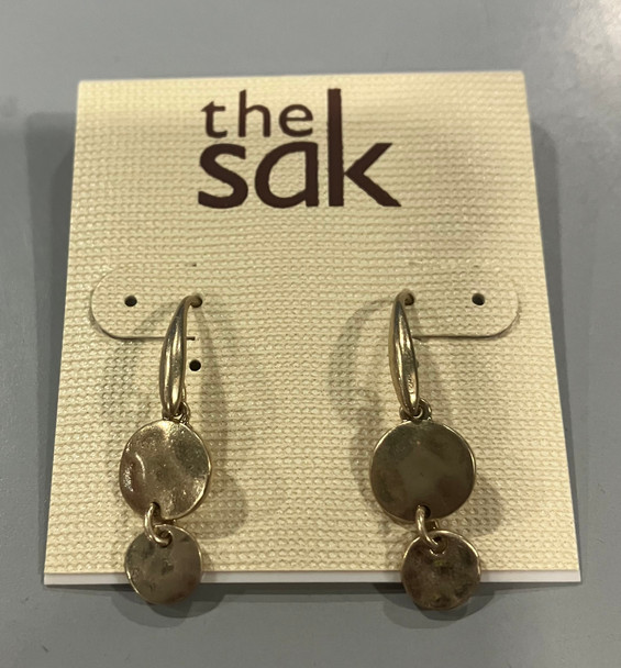 THE SAK DANGLE, HAMMERED, CIRCLE EARRINGS - GOLD New