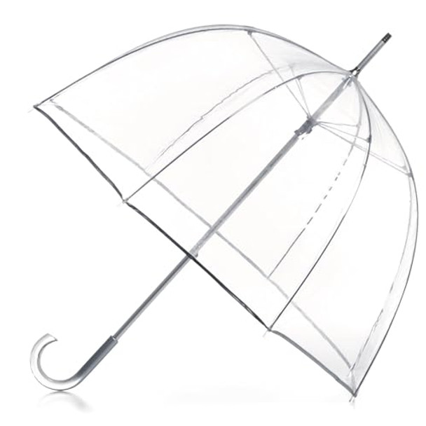TOTES ADULT CLEAR BUBBLE UMBRELLA WITH DOME CANOPY AND LIGHTWEIGHT WIND RAIN New