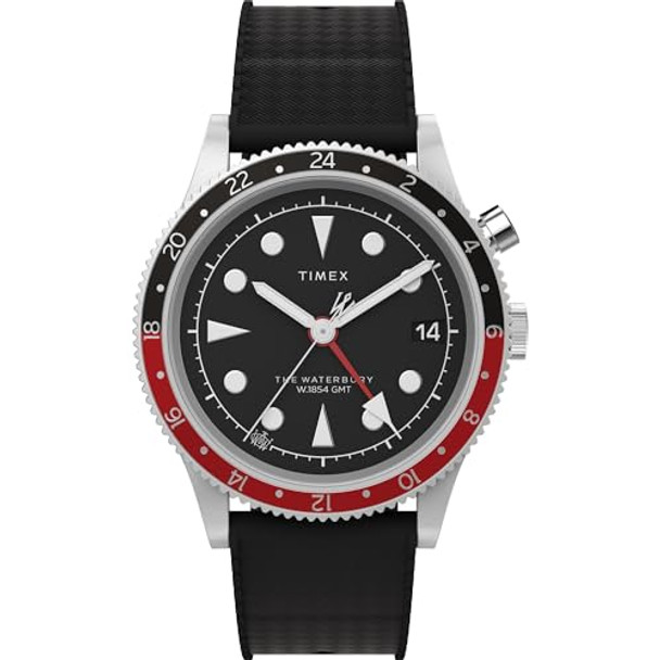 TIMEX WATERBURY 39MM MEN’S ANALOG - BLACK/STAINLESS STEEL/BLACK/SYNTHETIC RUBBER New