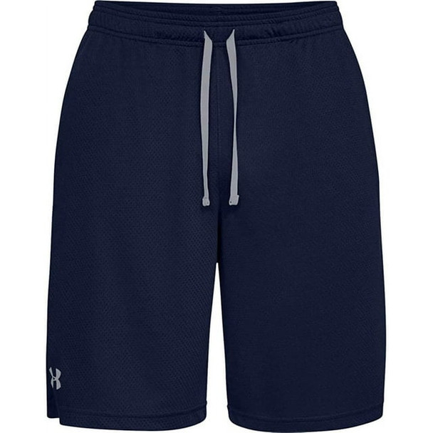 UNDER ARMOUR MEN'S UA TECH 9" MESH SHORTS SIZE MEDIUM - ACADEMY/STEEL New