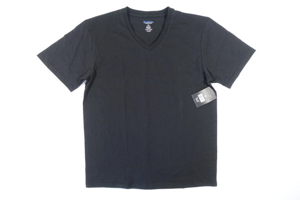 BLUE ICE MEDIUM STRETCH VNECK TSHIRT MENS - BLACK New