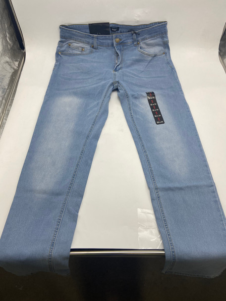 BLU ROCK STRETCH MEN’S DENIM FLEX JEANS - SIZE: MEN 32X31 - LIGHT BLUE New