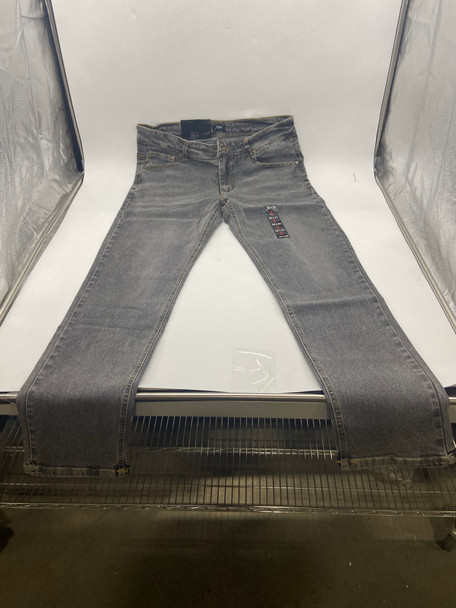 BLU ROCK MEN'S FLEX STRETCH SLIM FIT STRAIGHT JEANS - SIZE: 32X31 - DARK GRAY New
