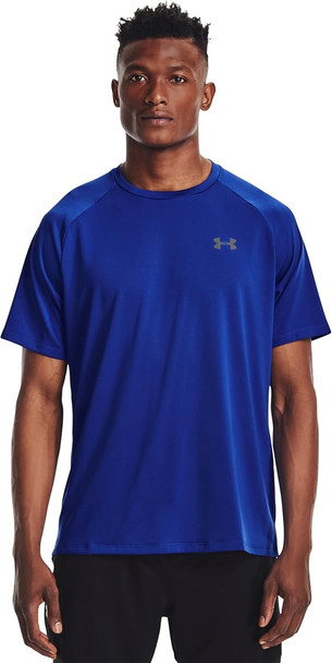 UNDER ARMOUR TECH 2.0 SHORT SLEEVE TEE - ROYAL/GRAPHITE - SIZE XL New