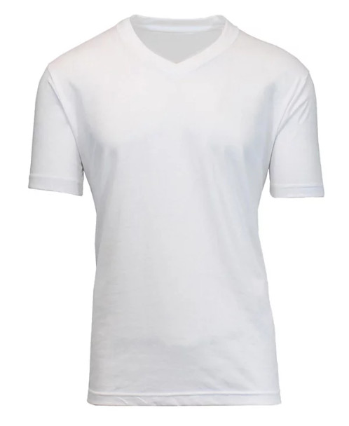BLUE ICE MENS VNECK TSHIRT - WHITE - MEDIUM New