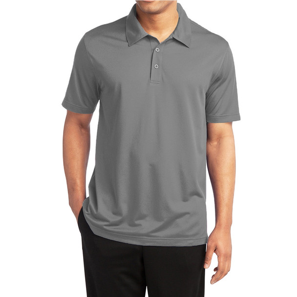 GALAXY BY HARVIC MEN'S DRY FIT MOISTURE-WICKING POLO SHIRT - SIZE 2XL - H. GRAY New