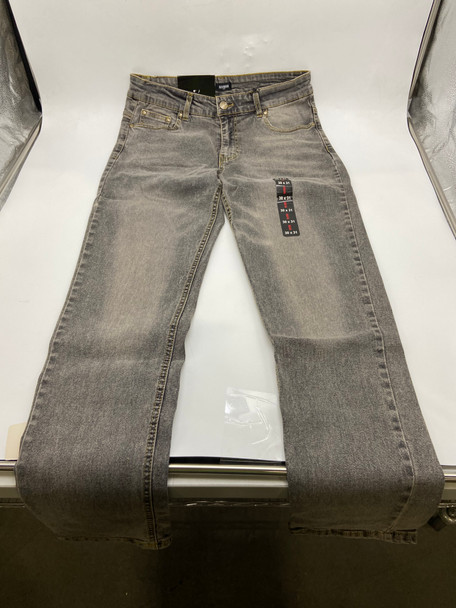 BLU ROCK MEN'S FLEX STRETCH SLIM FIT STRAIGHT JEANS - SIZE: MEN 30X31 - GRAY New