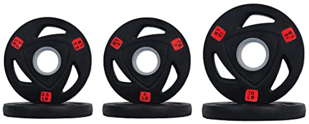 FITVIDS SIGNATURE FITNESS OLYMPIC 2-INCH CAST IRON PLATES, STYLE #6, 35LB SET