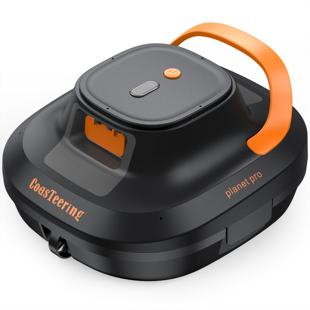 CoasTeering Cordless Robotic Pool Vacuum Cleaner, 2025 Upgrade - Black/Orange