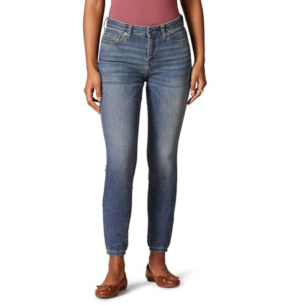 AMAZON ESSENTIALS WOMEN'S MID RISE CURVY SKINNY JEAN SIZE 6 MEDIUM WASH New