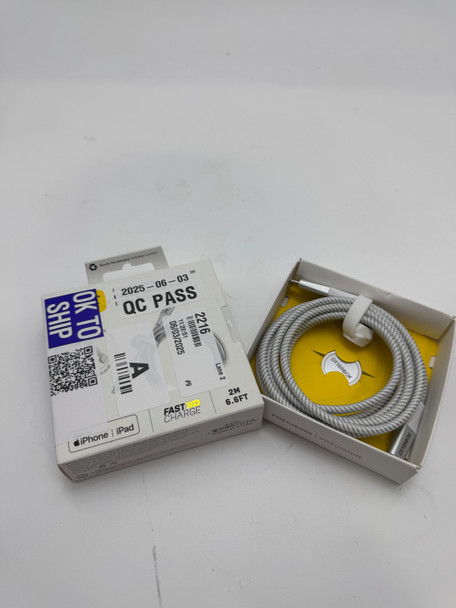 OTTERBOX PREMIUM PRO 2M FAST CHARGE 8-PIN TO USB-C CABLE GHOSTLY PASTE - WHITE