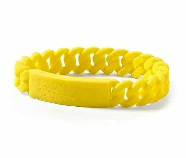 MARC BY MARC JACOBS STANDARD SUPPLY BRAIDED SILICONE RUBBER BRACELET - YELLOW